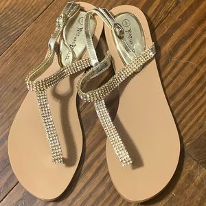 NWOT Golden Sandals